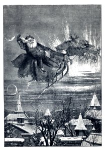 Thomas Nast Christmas Drawing 3. Free illustration for personal and commercial use.