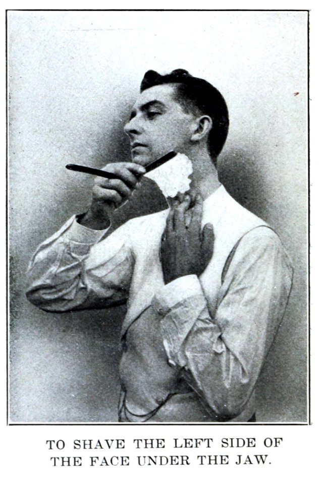 Shaving with a straight razor