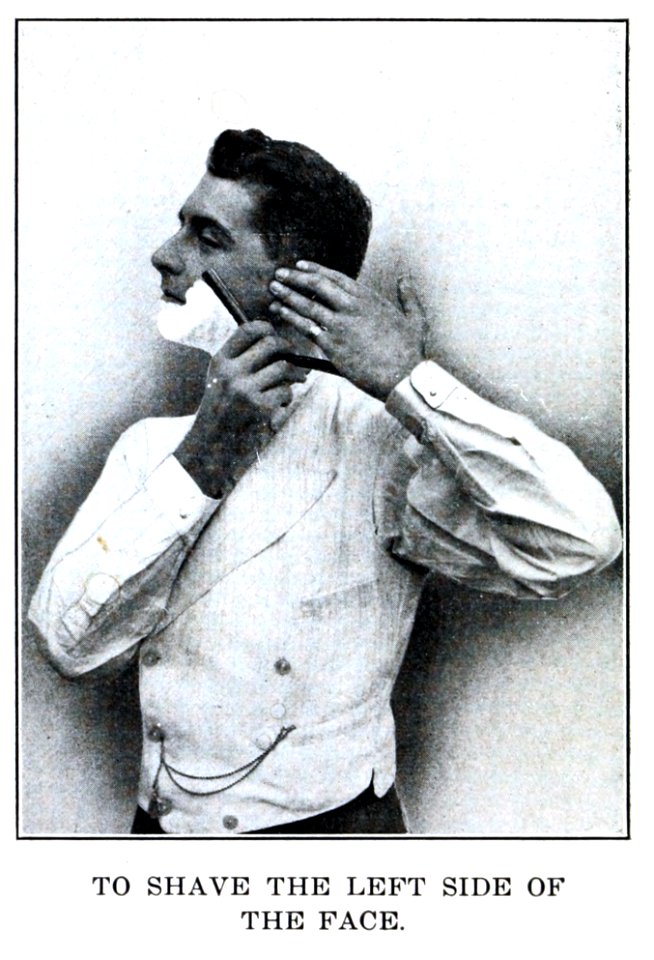 Shaving with a straight razor
