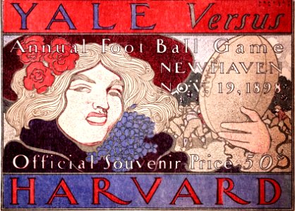 Yale Harvard 1898 Football. Free illustration for personal and commercial use.