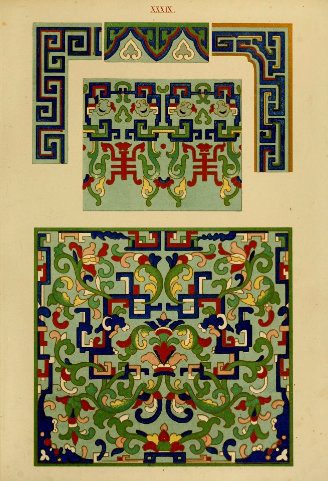 Examples of Chinese ornament (1867) 042 - Free Stock Illustrations ...