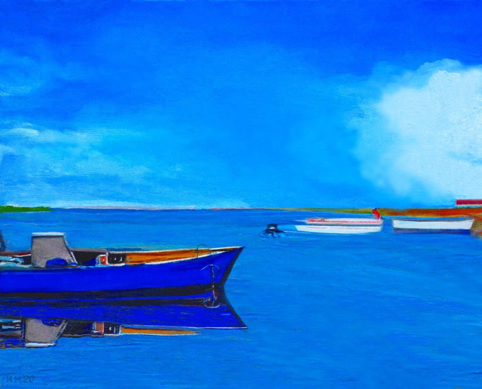 Near Collioure in the South of France - oil painting on ca…