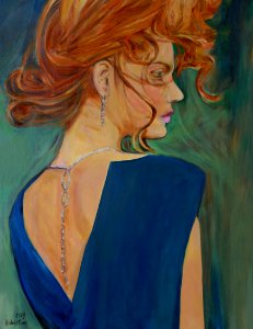 Swarovski jewelry - oil painting on Flemish canvas 86x69cm…. Free illustration for personal and commercial use.