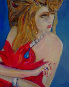 Swarovski jewelry - oil painting on Dutch canvas 62x77cm 2…. Free illustration for personal and commercial use.