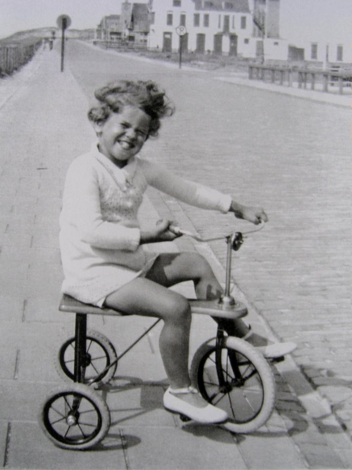 Tineke (Hubertine) at Zandvoort in Holland in 1940