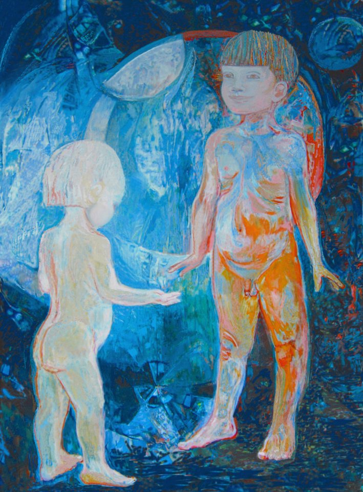 Paradise - oil paint on Dutch canvas 90x110cm 1964