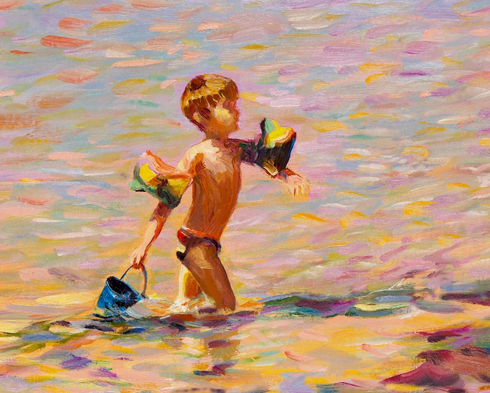 Playa de Levante 6 - painting on panel 30x42cm'97. Free illustration for personal and commercial use.