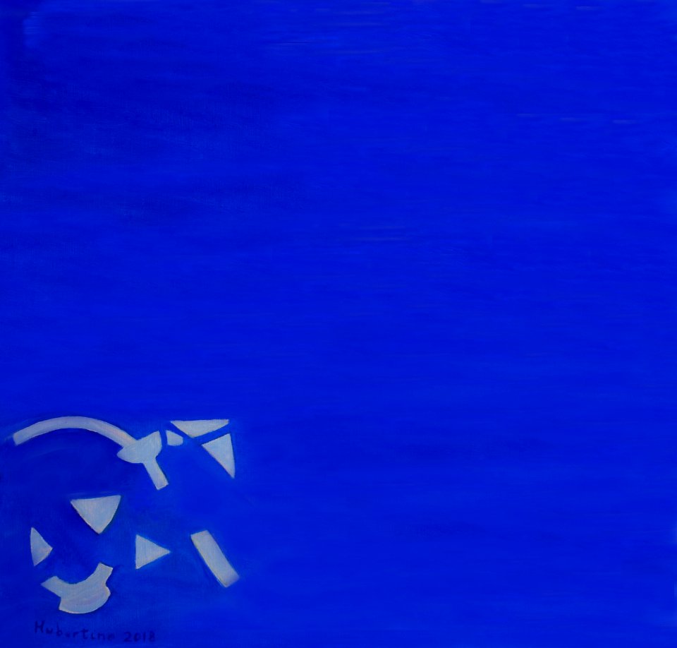 Ultramarine - oilpaint on Flemish canvas 70x77cm'18