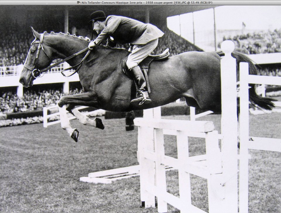 Nils T. during a horse-back jumping competition on the 4th…