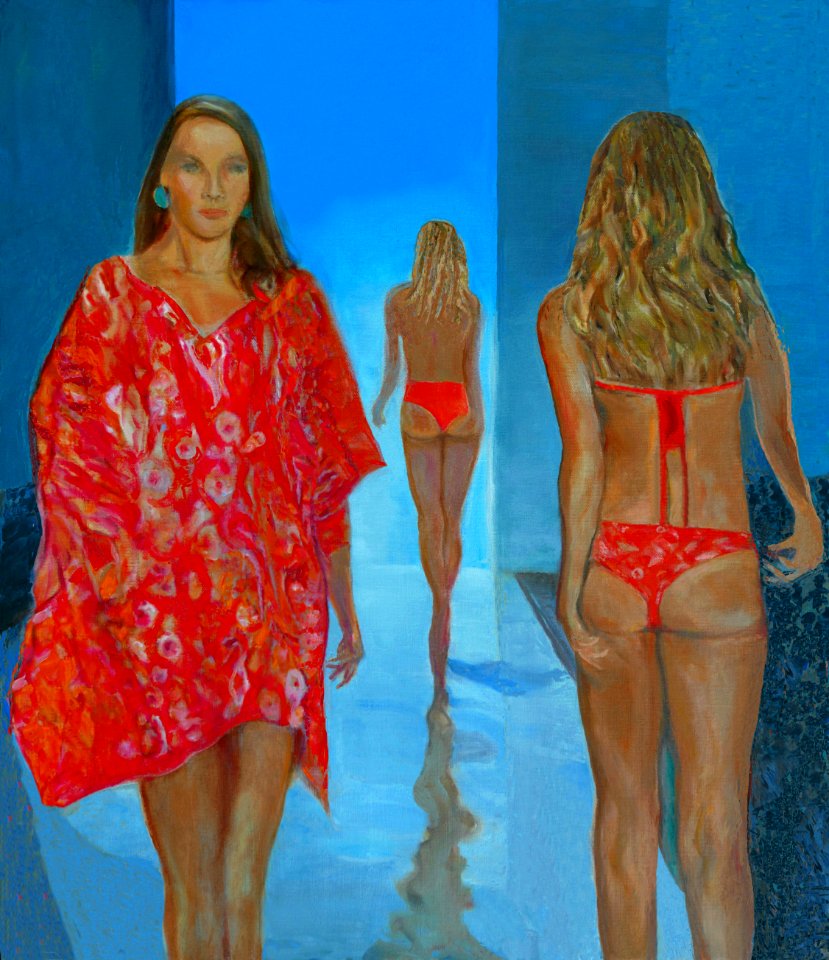 Miami Beach 1 - oil painting on Flemish canvas 85x74cm 201…