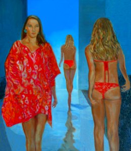Miami Beach 1 - oil painting on Flemish canvas 85x74cm 201…