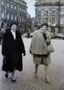 ''My mother and me on the 'Dam' in 1959. Free illustration for personal and commercial use.