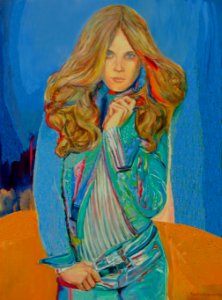 Russian model Lyoka Tyagnereva - oil painting on Dutch can…. Free illustration for personal and commercial use.