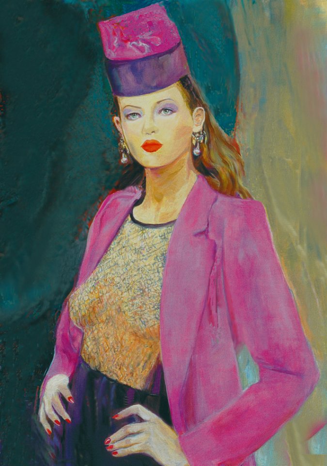 Yves Saint Laurent - oil painting on Dutch canvas 80x107cm…