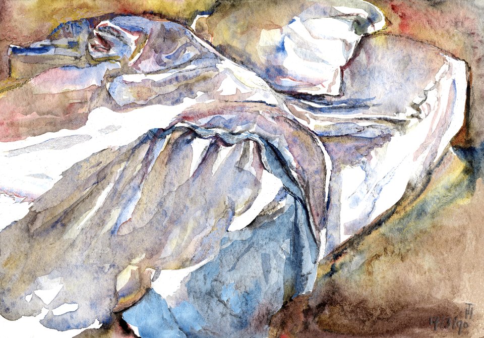 Bed number 25 - watercolour 22x30cm 1990