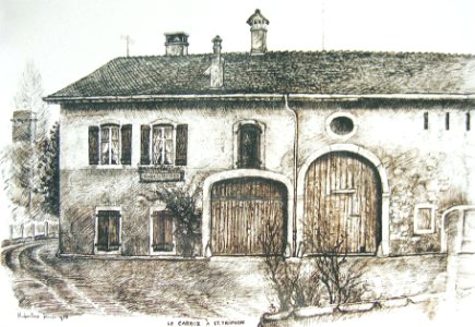 Farmhouse in Saint-Triphon - pen and ink drawing 40x58cm 1…