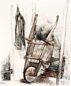 Huémoz in Canton Vaud, Switzerland - pen and ink 30x40cm 1…