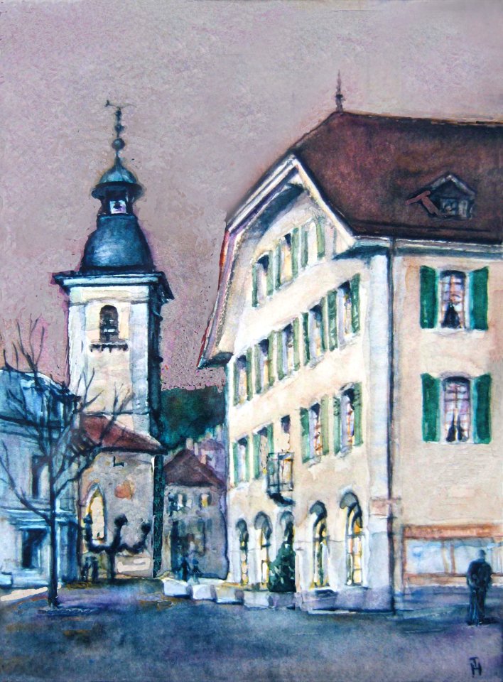 Ollon - watercolour 12x15.5cm 1985