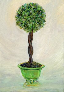 Tree of life - oil painting on canvas 48x71cm 1986. Free illustration for personal and commercial use.