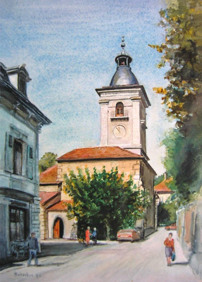 Ollon- watercolour on paper 30x40cm 1992