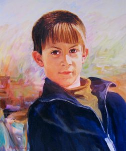 Thomas - oil painting on canvas 40x50cm 1999. Free illustration for personal and commercial use.