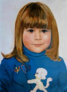 Cécile Würsten looks adorable - oil painting on canvas 3…. Free illustration for personal and commercial use.