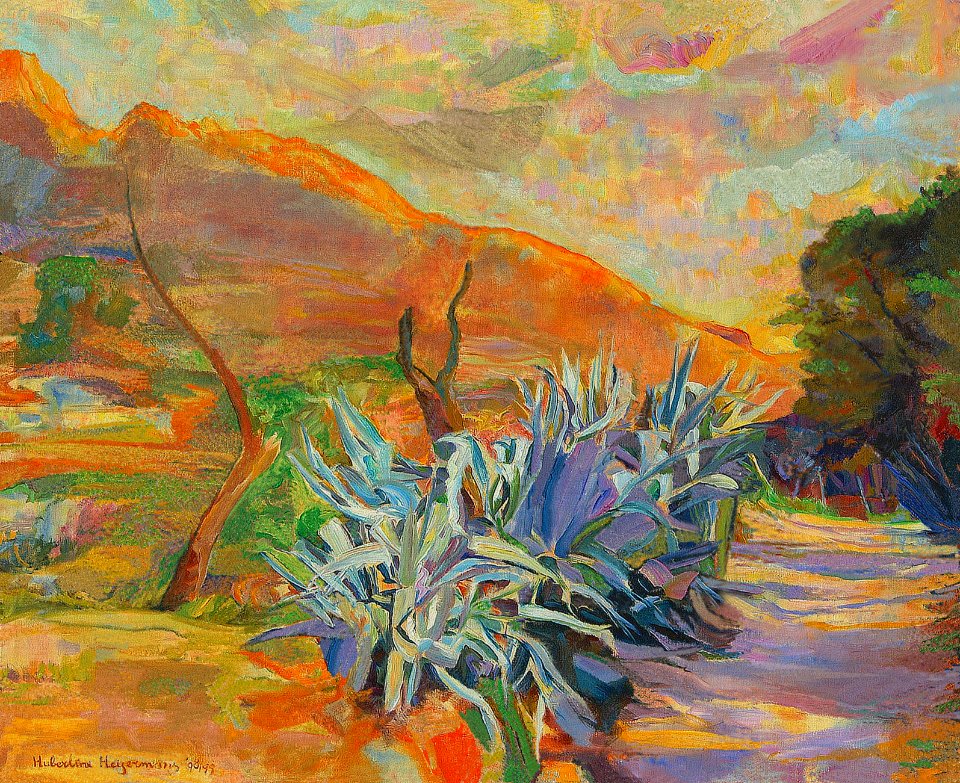 Puig Campana orange - oil painting on canvas 77x95cm 1997