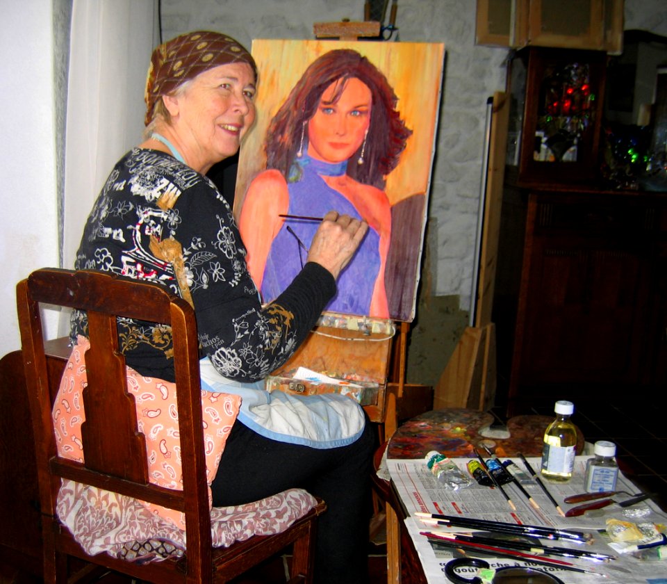 The artist painting in 2008