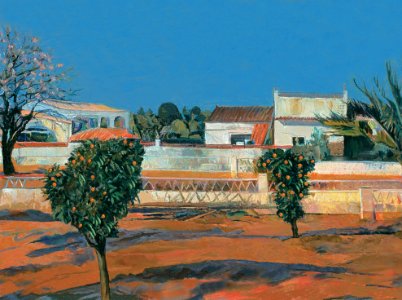 Carrer d'Albir in Spain - oil painting on canvas 76x80cm 1…