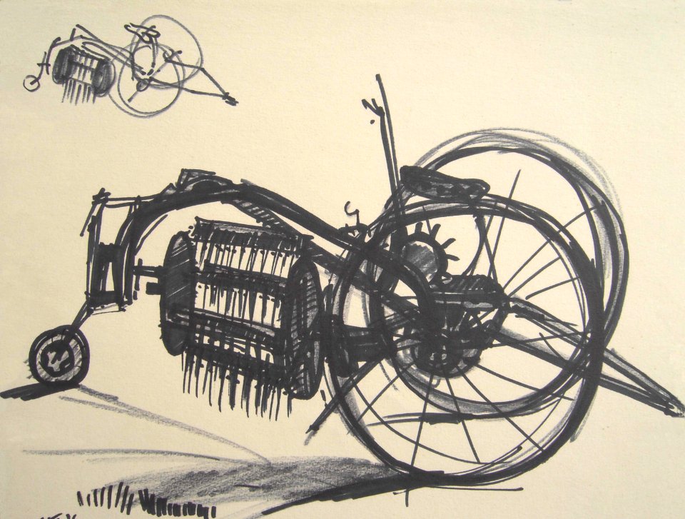 Agriculture equipment 2 - felt pen 22x30cm 1968