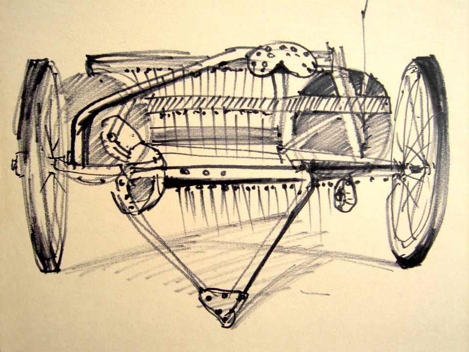 Agricultural equipment 1 - drawing with a felt pen 22x30cm…