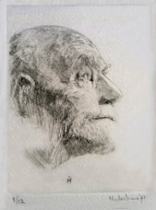 Bernard Berenson - etching 8x11,5cm 1971