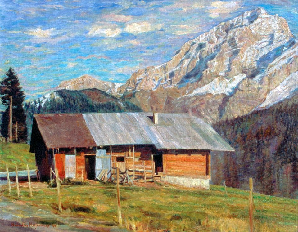 Above Villars in Switzerland - oil painting on canvas 81x1…