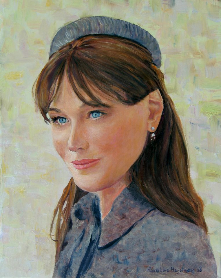 Carla - oil painting on Flemish canvas 36x45cm 2008. Free illustration for personal and commercial use.