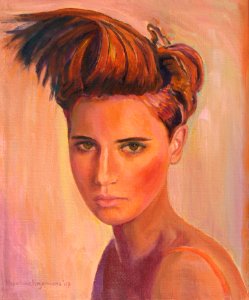 Coupe 'Orange' - oil painting on Dutch canvas 32x38cm 2007…. Free illustration for personal and commercial use.