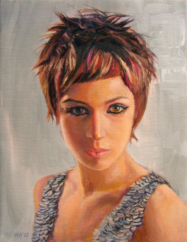 Coupe soleil - oil painting on canvas 30x40cm 2007