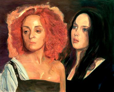 Isabelle Adjani and Dominique Blanc - oil painting on canv…