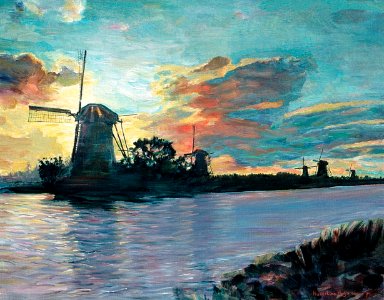 Kinderdijk - oil painting on canvas 68x87cm 1994