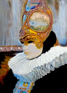 Venetian carnival - oil paint on canvas 48x69cm 2011