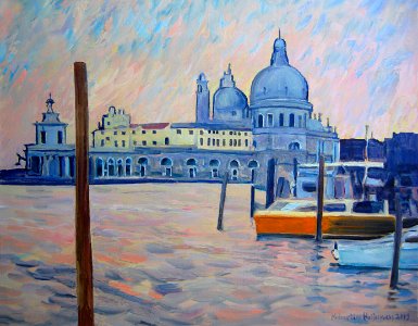 View on Basilica San Marco in Venice - oil painting on can…. Free illustration for personal and commercial use.