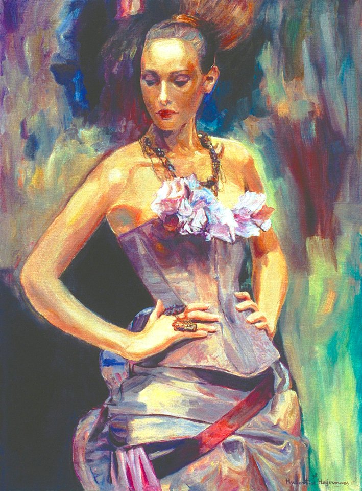 Christian Lacroix - oil painting on Flemish linen 78x105cm…