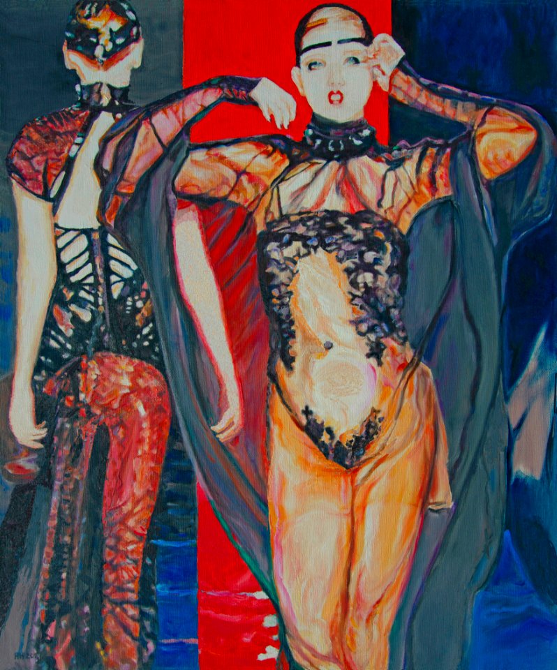 Jean-Paul Gaultier - oil painting on canvas 88x105cm 2014
