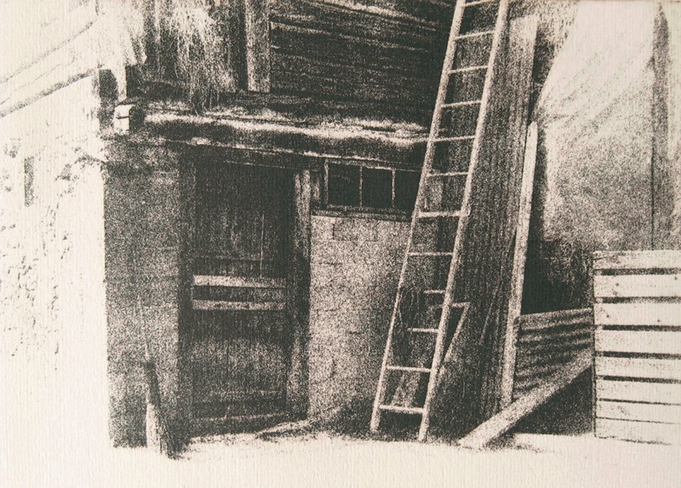 Posses-Dessous near Gryon in Vaud, photo-etching - 15x25cm…