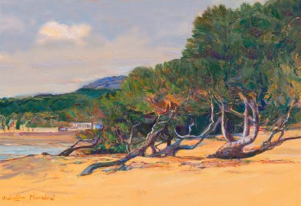 Moraira - oil painting on canvas 30x44cm 2005. Free illustration for personal and commercial use.