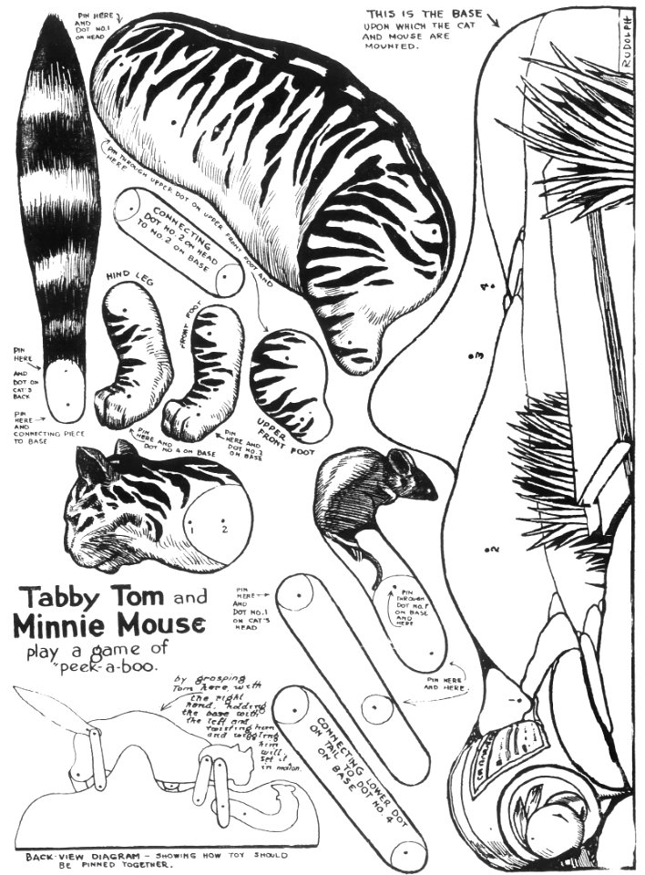 Tabby Tom and Minnie Mouse