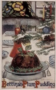 Bettina's Plum Pudding. Free illustration for personal and commercial use.