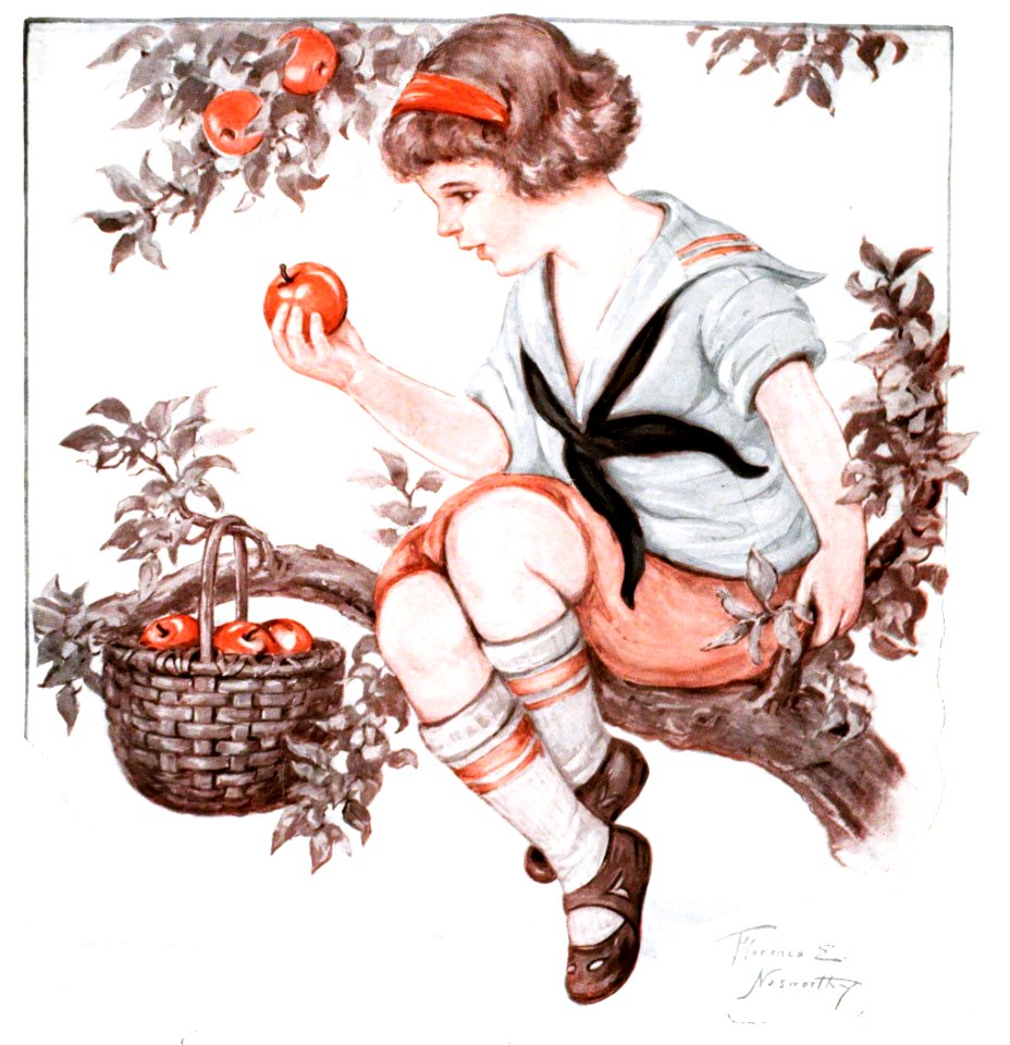 1922 10 October Cover Picking Apples