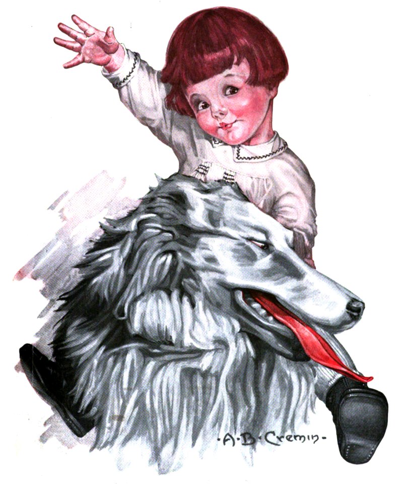 1920 05 May Cover Girl Riding Dog