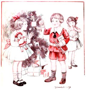 1919 12 December Cover Christmas Morning. Free illustration for personal and commercial use.
