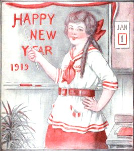 1919 01 January Cover Happy New Year. Free illustration for personal and commercial use.